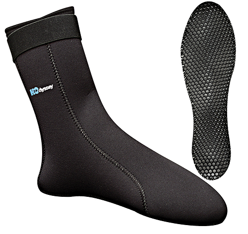 Neoprene Fin sock BK9 for bodyboarding or bodysurfing SMALL H2odyssey 2mm 